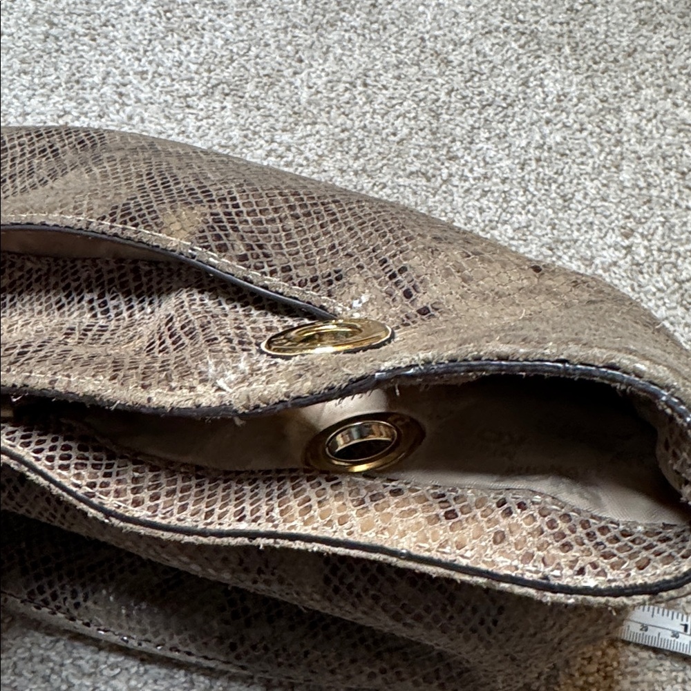 Michael Kors | Jet Set Python Snakeskin Print Lea… - image 8